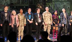 Theo Stockman, Mary Faber, Christina Sajous, Michael Esper, John Gallagher Jr., Stark Sands, Rebecca Naomi Jones and Tony Vincent @ BroadwayWorld Theo Stockman, Mary Faber, Christina Sajous, Michael Esper, John Gallagher Jr., Stark Photo