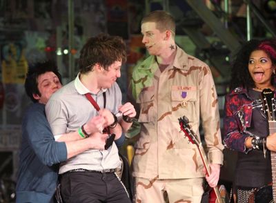 Michael Esper, John Gallagher Jr., Stark Sands and Rebecca Naomi Jones Photo