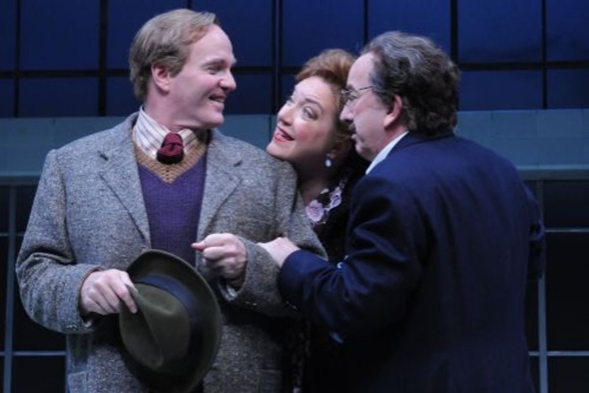 James Black as Elwood P. Dowd, Kristine Nielsen as Veta Louise Simmons and John Tyson at 