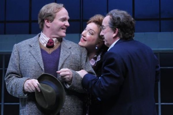 James Black as Elwood P. Dowd, Kristine Nielsen as Veta Louise Simmons and John Tyson Photo