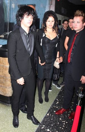 Billie Joe Armstrong and Tre Cool arriving at the party! @ BroadwayWorld Billie Joe Armstrong and Tre Cool arriving at the party! Photo