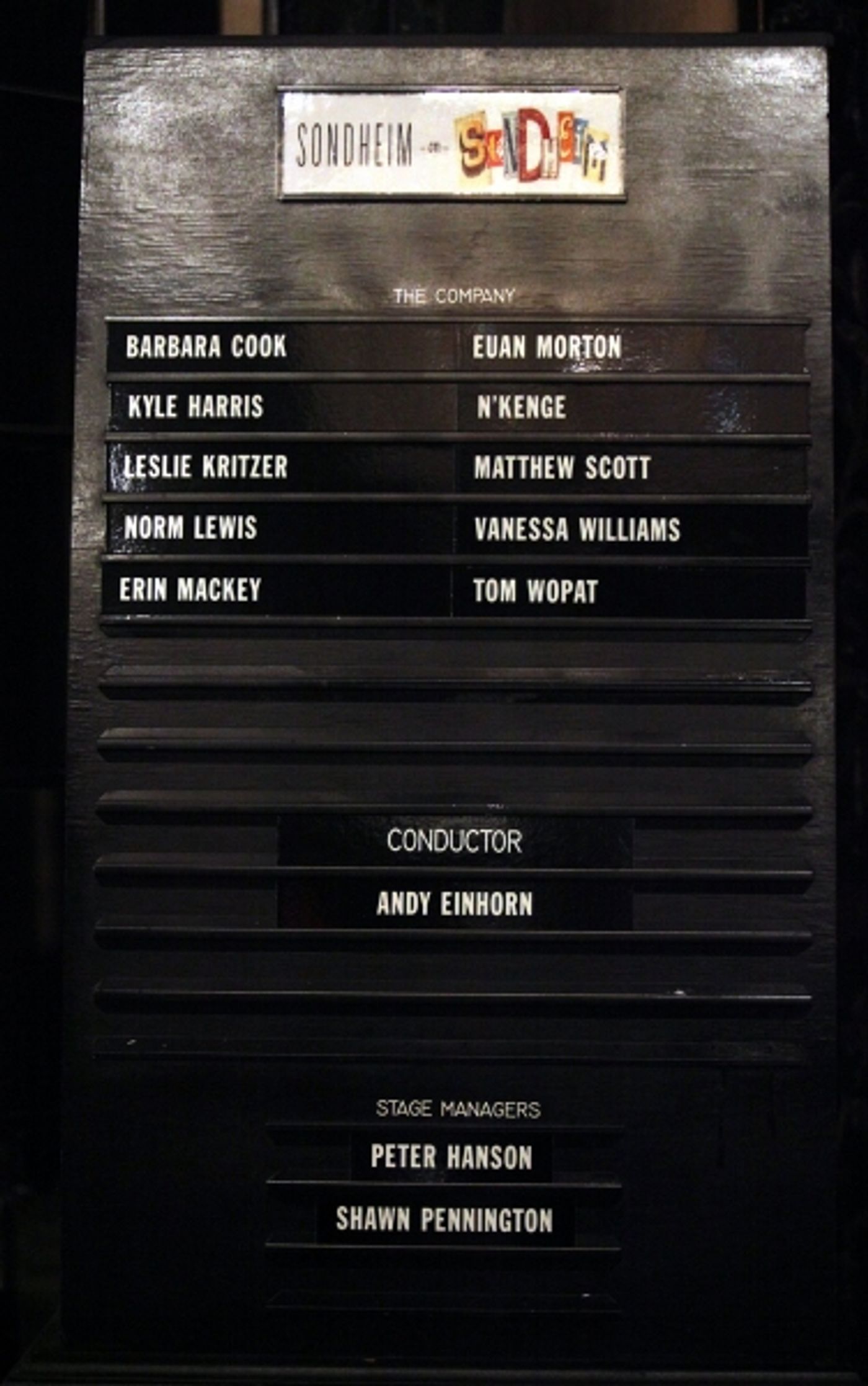 Photo Coverage: SONDHEIM ON SONDHEIM Opening Night Curtain Call! Photo Coverage: SONDHEIM ON SONDHEIM Opening Night Curtain Call! Image