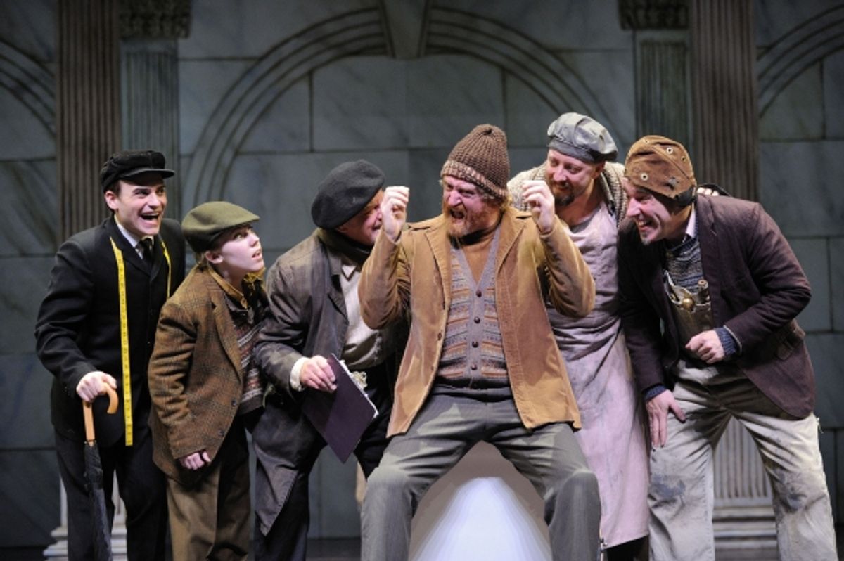 Mitch McCarrell as Starveling; actor Erin Childs as Snug; actor Dudley Swetland as Quince; actor David Anthony Smith as Bottom; actor, Lynn Robert Berg as Snout; and actor M.A. Taylor at 