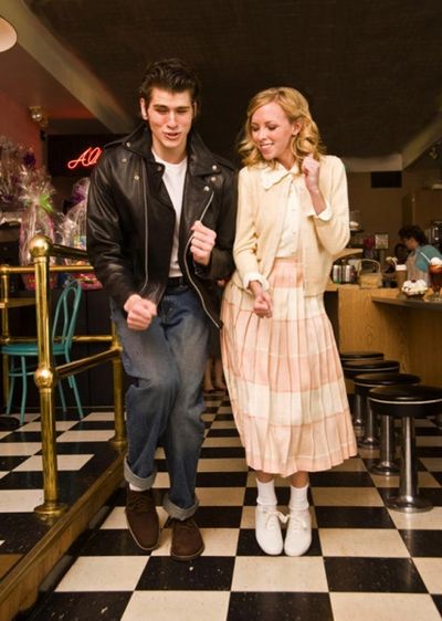 Luke Rose of Harrison Township as Danny Zuko and Stephanie Rinderknecht of Grosse Poi Photo