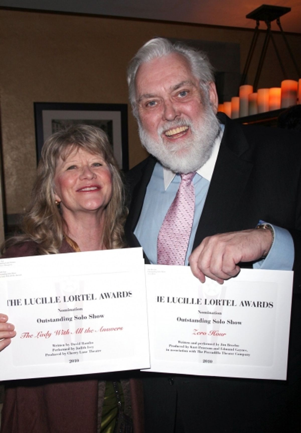 Judith Ivey & Jim Brochu at 