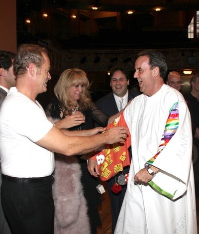 Dale Hensley (Gypsy Winner- La Cage) with Kelsey Grammer, Sonia Friedman, David Baban Photo