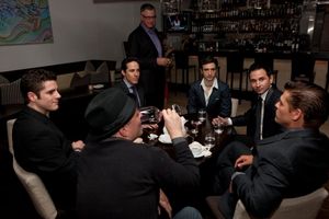 Peter Saide, Jeff Leibow, a guest, Rick Faugno, Travis Cloer and Deven May
 Photo