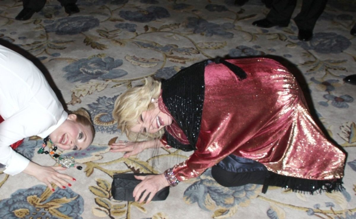 Katie Finneran and Joan Rivers at 