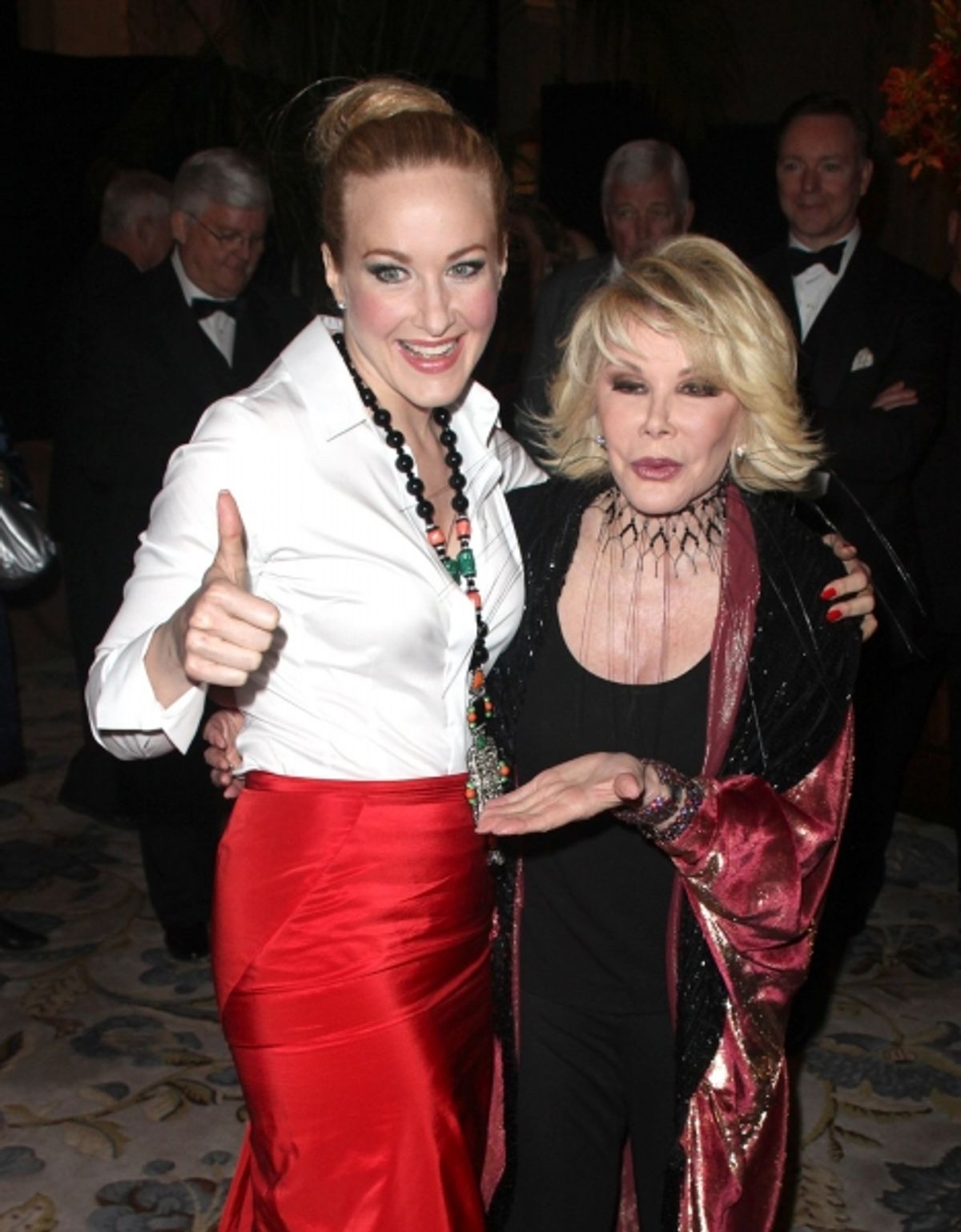Katie Finneran and Joan Rivers at 