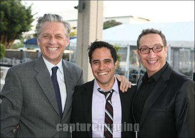 Artistic Director Michael Ritchie, playwright Rajiv Joseph and director Moises Kaufma Photo