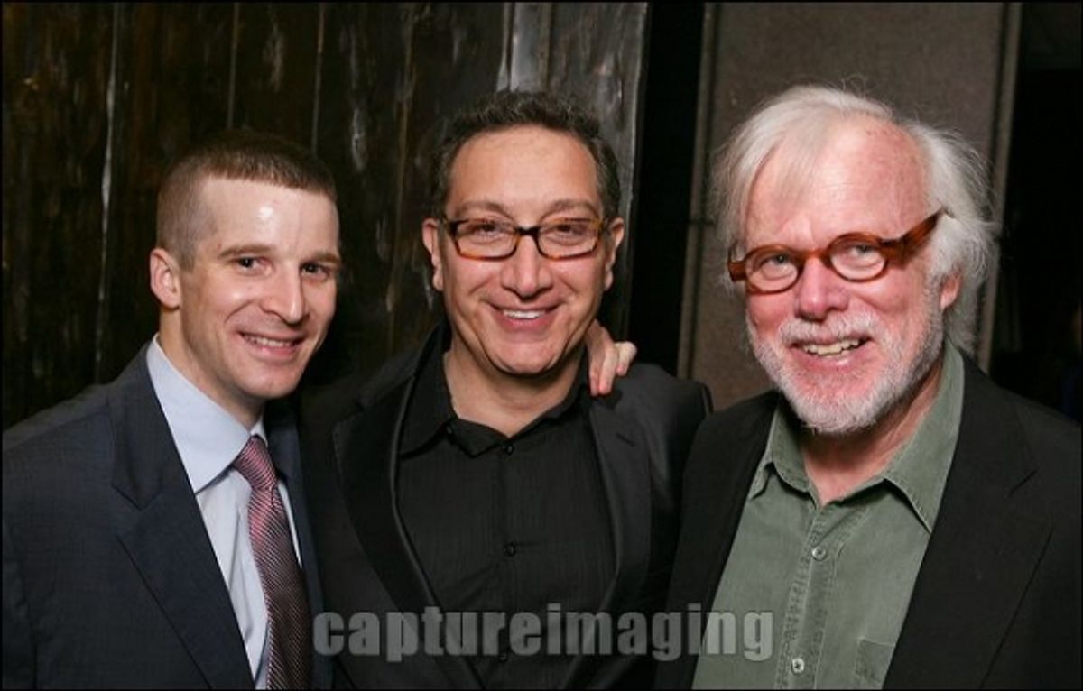Brad Fleischer, Director Moises Kaufman and cast member Kevin Tighe
 at 