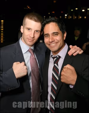 Brad Fleischer (L) and Playwright Rajiv Joseph
@ BroadwayWorld Brad Fleischer (L) and Playwright Rajiv Joseph
Photo