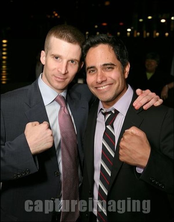 Brad Fleischer (L) and Playwright Rajiv Joseph
 Photo
