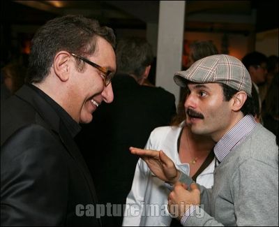 Director Moises Kaufman (L) and cast member Arian Moayed
 Photo