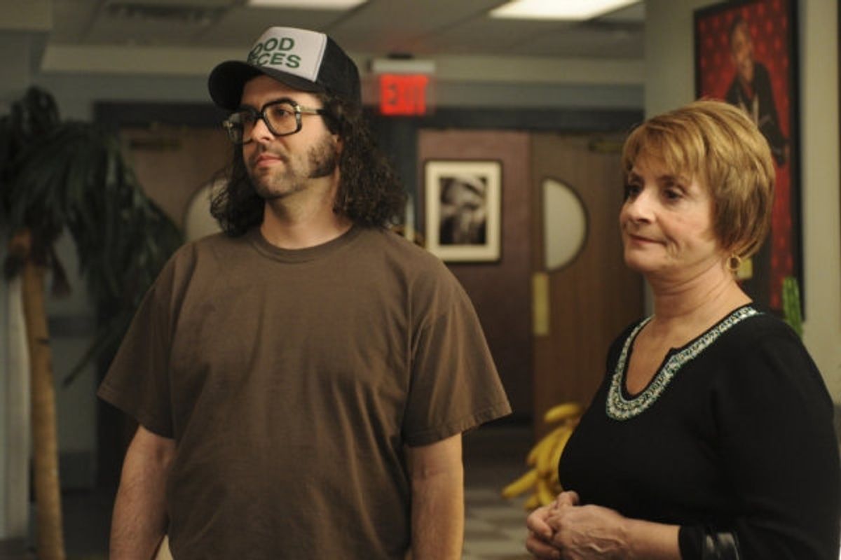 Judah Friedlander as Frank Rossitano, Patti Lupone as Sylvia Rossitano
 at 