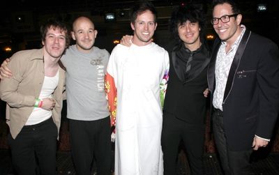 John Gallagher Jr., Steven Hoggart, Andrew Call, Billie Joe Armstrong and Michael May Photo