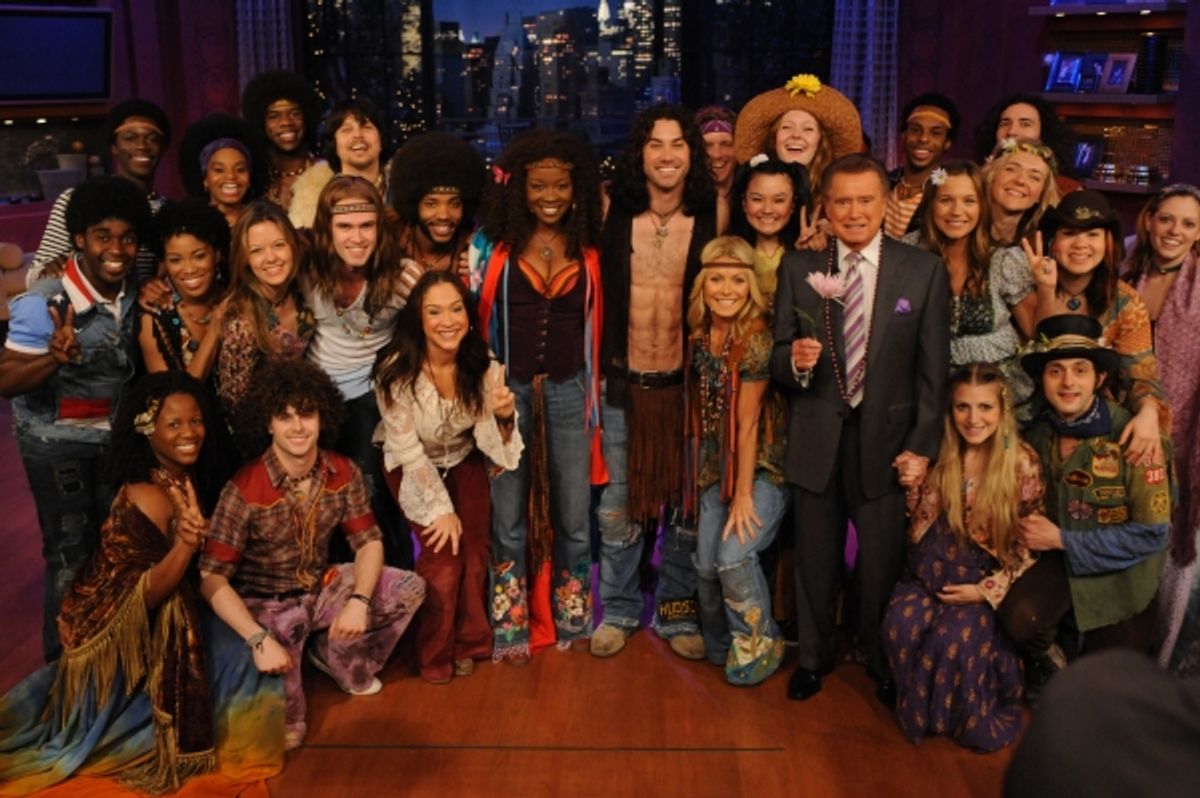 Kelly Ripa and Regis Philbin with the Company of HAIR 
 at 