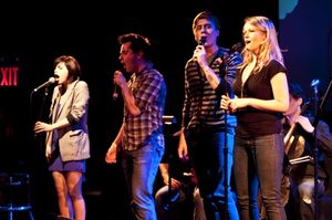 Krysta Rodriguez, Alex Brightman, Steven Booth and Whitney Bashor Photo