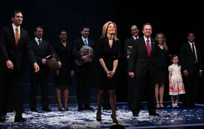 Stephen Kunken, Marin Mazzie and Gregory Itzin Photo