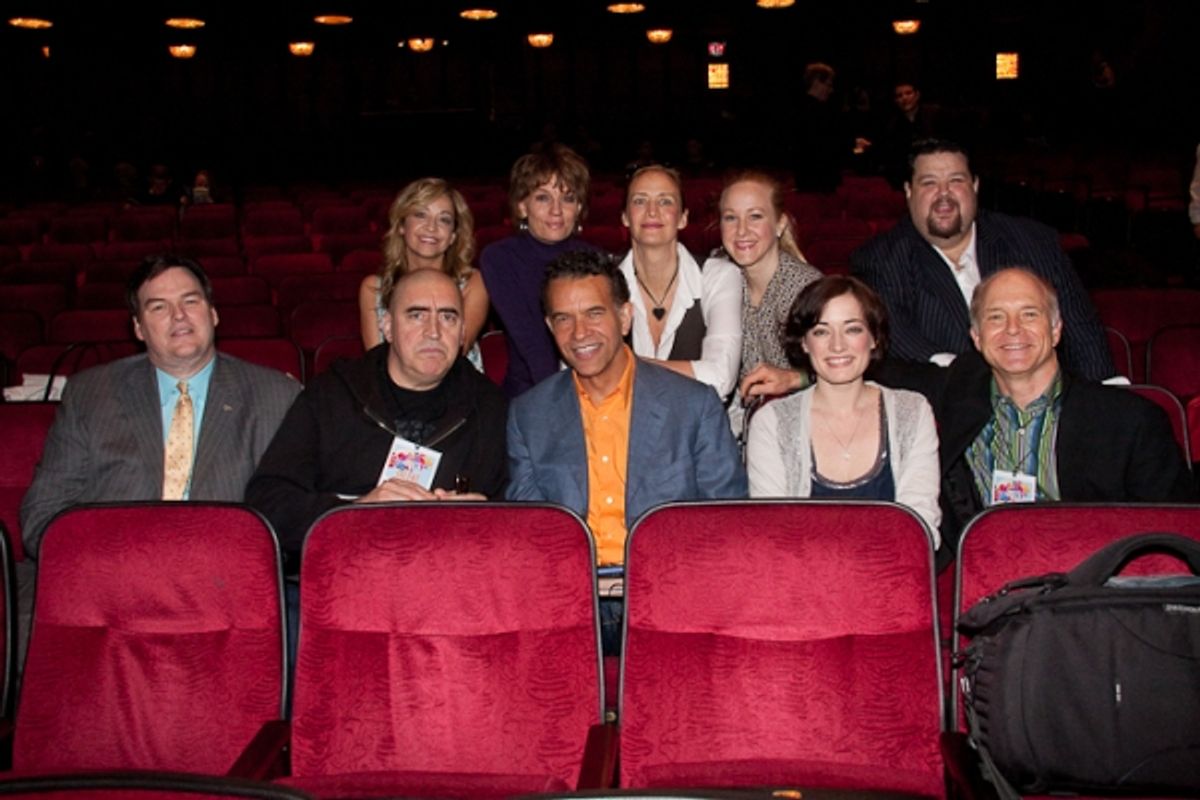 Easter Bonnet Judges: James Claffey Jr., Jennifer Cody, Alfred Molina, Beth Leavel, Brian Stokes Mitchell, Katie Finneran, Laura Michelle Kelly, Chris March and Dan Butler at 