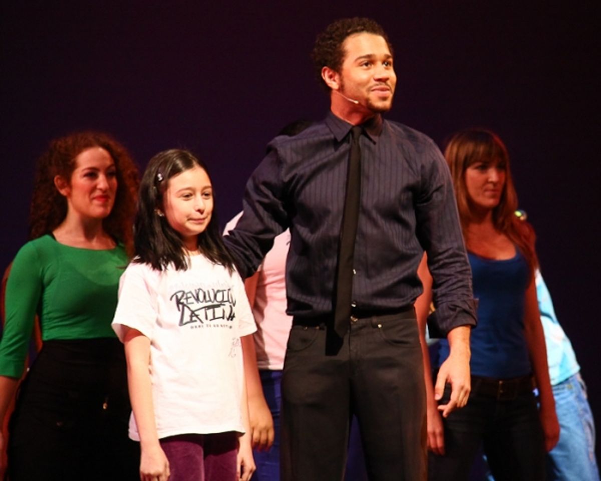 Corbin Bleu with a Young Fan
 at 