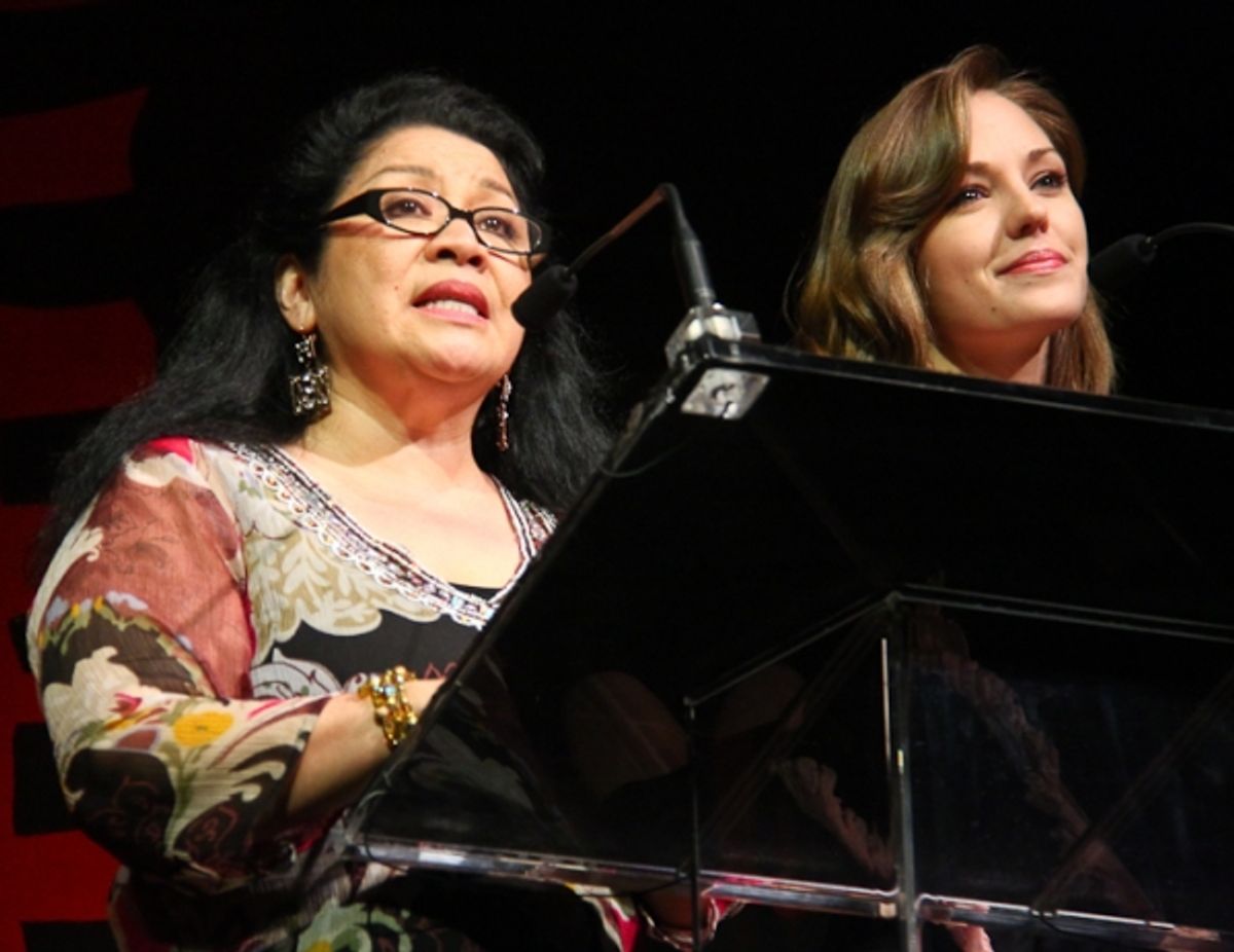 Loretta Ables Sayre and Laura Osnes at 