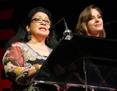 Loretta Ables Sayre and Laura Osnes Photo