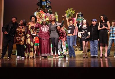 Bebe Neuwirth, Nathan Lane and Catherine Zeta-Jones with FELA! Cast
 Photo