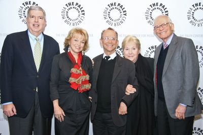 Marvin Hamlisch, Paley Center President Pat Mitchell, Joel Grey, Marilyn and Alan Ber Photo