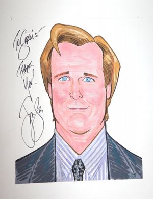 Jeff Daniels' Sardi's Portrait Photo