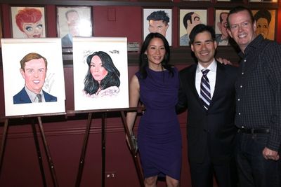 Lucy Liu with Brother and Dylan Baker
 Photo