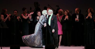 Angela Lansbury and Len Cariou with Tribute Cast Photo