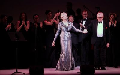 Angela Lansbury and Len Cariou with Tribute Cast Photo