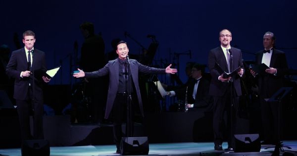 Claybourne Elder, B.D. Wong, Alexander Germignani and Mark Jacoby 
 Photo