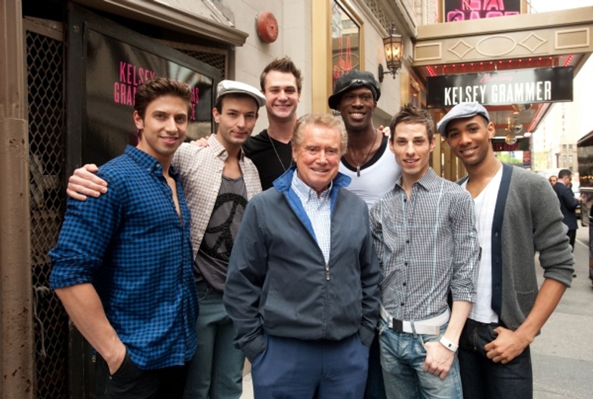 Regis with Cagelles Nick Adams, Logan Keslar, Nicholas Cunningham, Terry Lavell, Sean Patrick Doyle, Sean A. Carmon
 at 