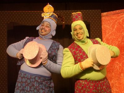 Jordan Stocksdale as the Geniie of the Ring and Jeremy Trammelle as the Genie of the  Photo