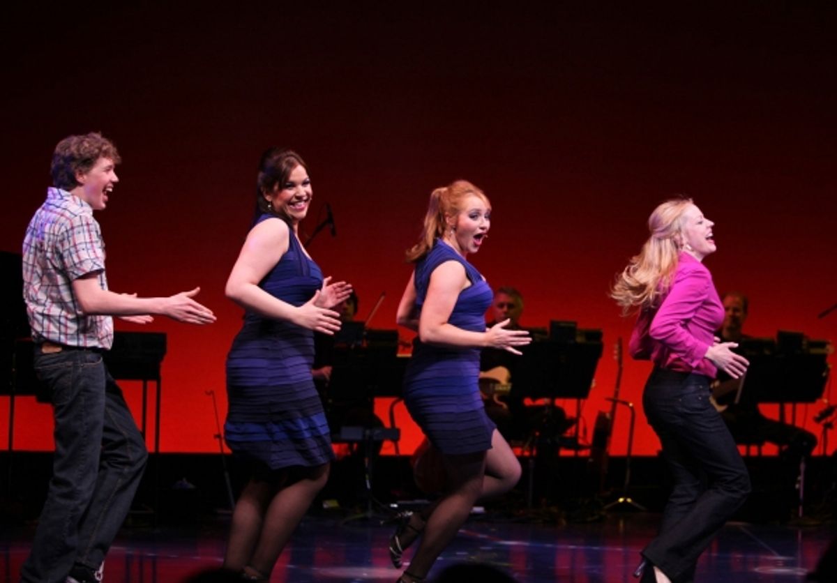 Eamon Foley, Lindsay Mendez, Betsy Wolfe, Sherie Rene Scott at 