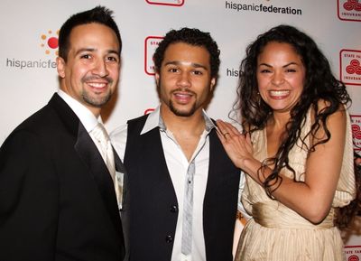 Lin-Manuel Miranda, Corbin Bleu and Karen Olivo Photo