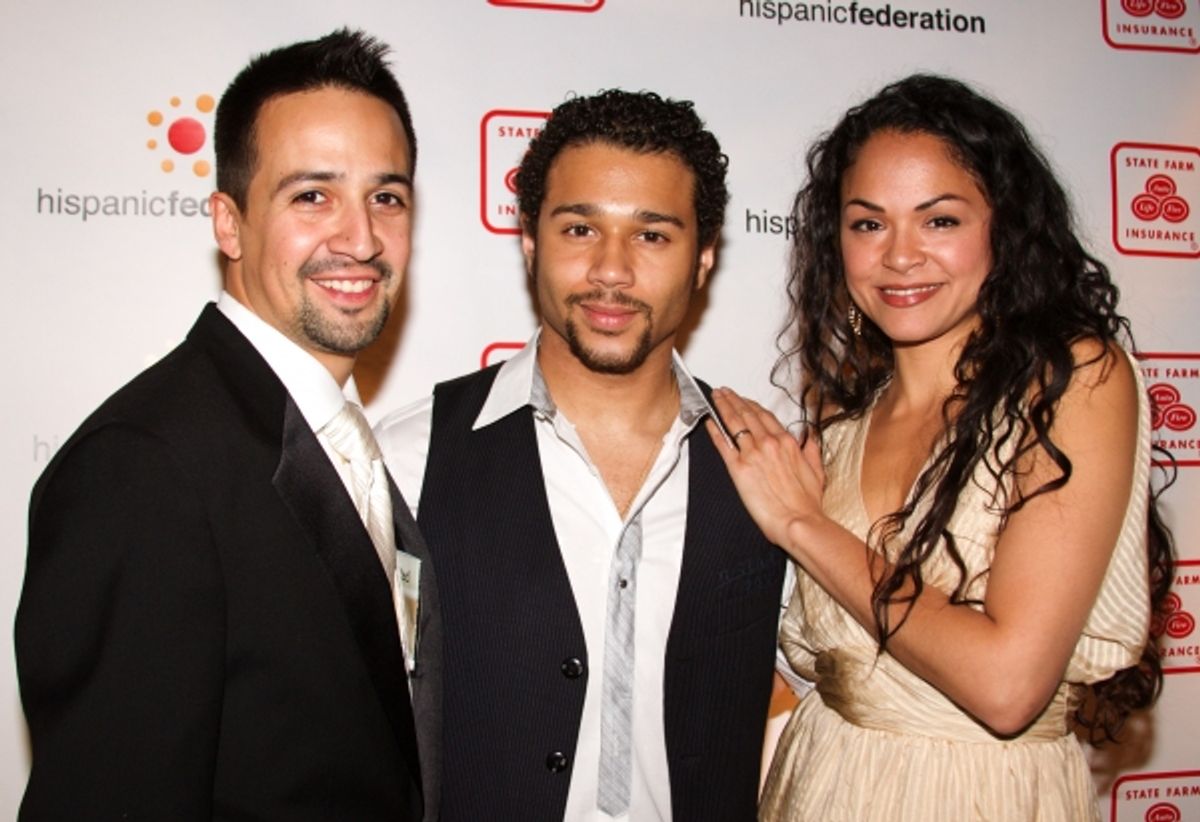 Lin-Manuel Miranda, Corbin Bleu and Karen Olivo at 