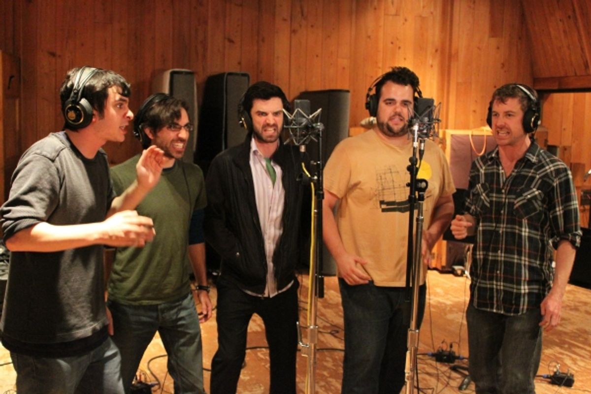 Justin Levine (Music Director), Ben Steinfeld (Monroe), Michael at 