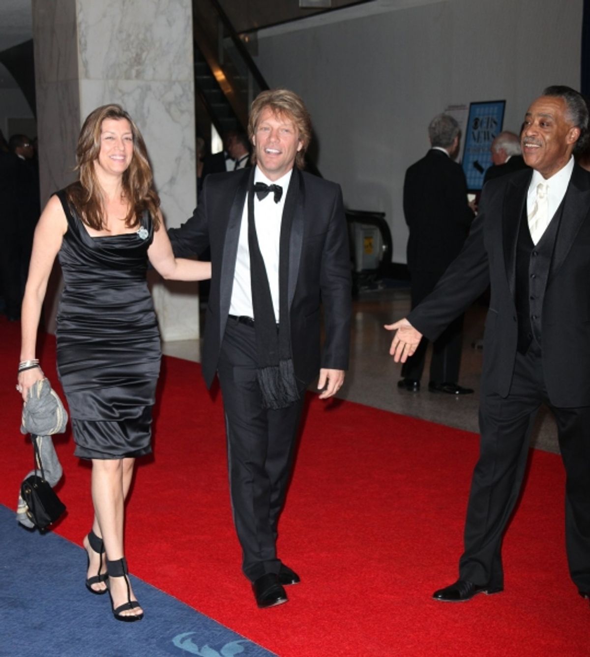 Jon Bon Jovi & wife with Al Sharpton at 