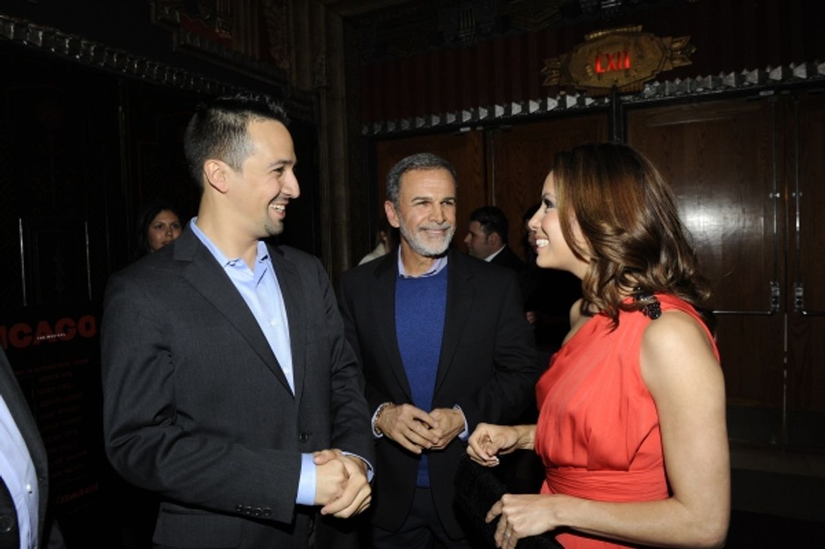 Lin-Manuel Miranda, Tony Plana and Eva Longoria  at 
