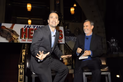 Lin-Manuel Miranda and Tony Plana During Their In-Depth Q&A Session at "Unite For IN  Photo