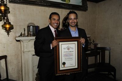Los Angeles Mayor Antonio R. Villaraigosa and Lin-Manuel Miranda Photo