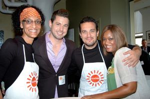Carla Hall, Ryan Scott (tonight's Emcee), Fabio Viviani, and Sunny Anderson (Food Net Photo