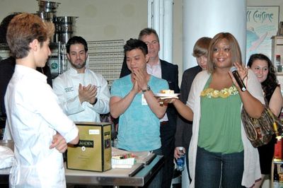 Sunny Anderson getting ready to announce the winners Photo