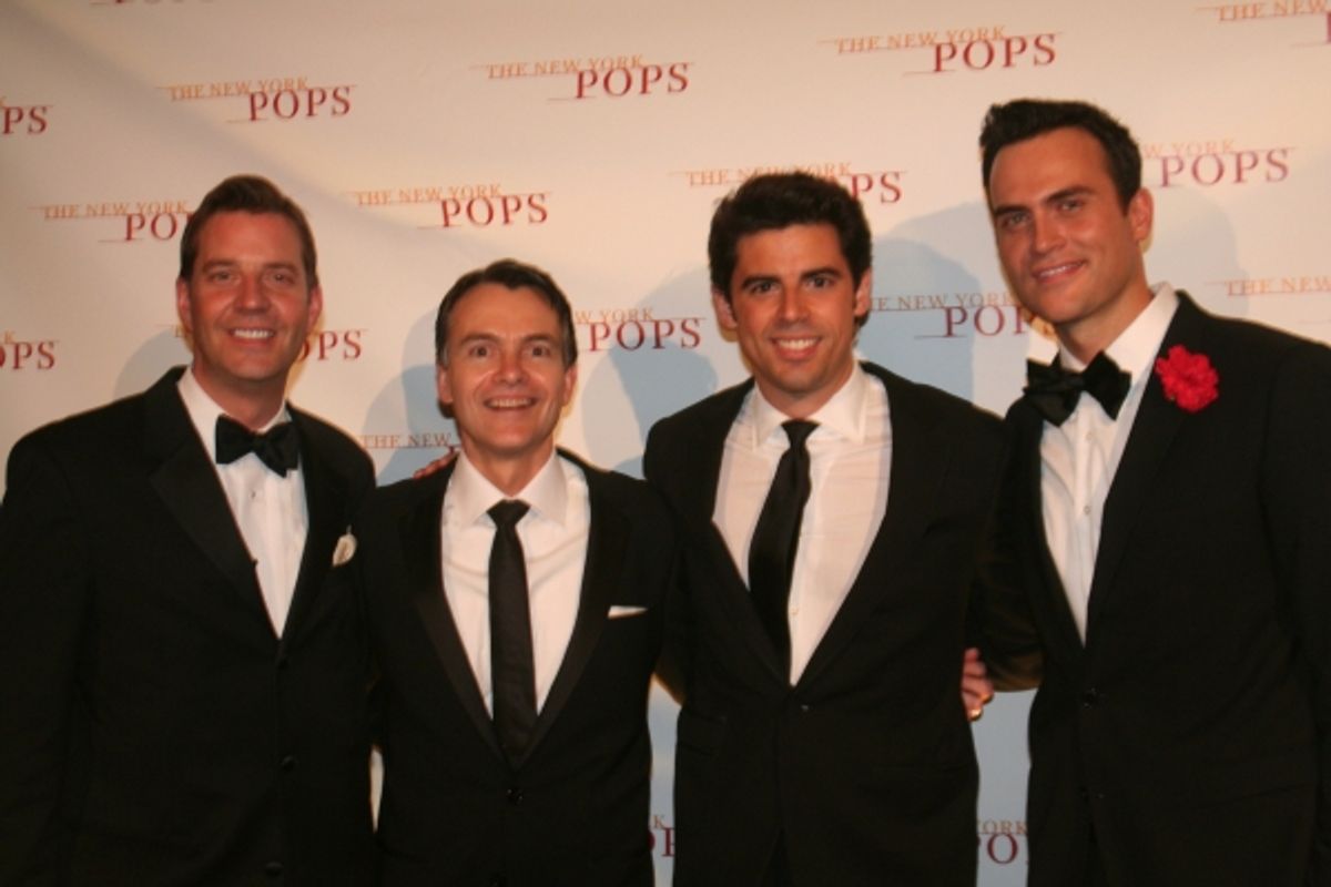 Steven Reineke, Bill Schermerhorn, Tony DeSare and Cheyenne Jackson at 