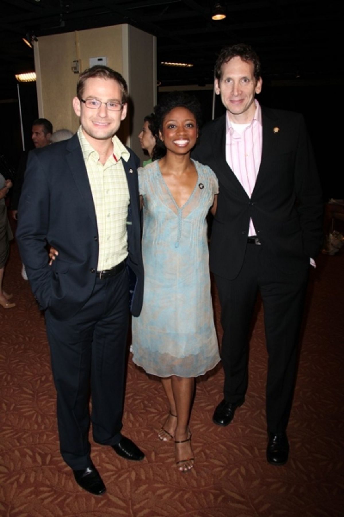 Chad Kimball, Montego Glover & Stephen Kunken
 at 