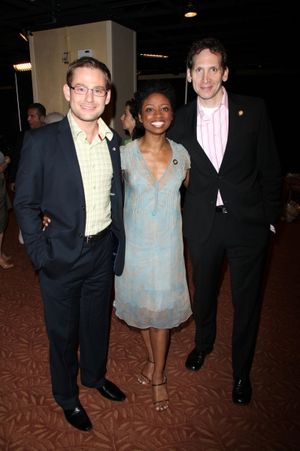 Chad Kimball, Montego Glover and Stephen Kunken Photo