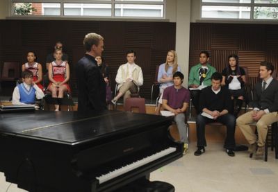 Kevin McHale, Naya Rivera, Mark Salling, Heather Morris, Neil Patrick Harris, Lea Mic Photo